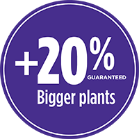 20% bigger plants with PRO-MIX PREMIUM ALL PURPOSE MIX