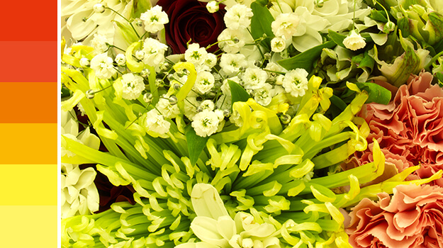 How to achieve gradients in a floral arrangement.