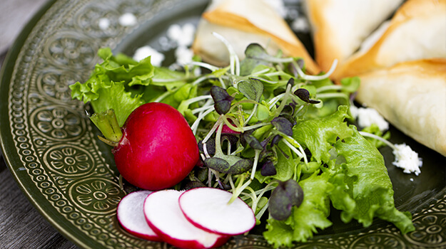 Recette parfaite pour l’été et recevoir famille et amis aux jardins pour un repas d’inspiration méditerranéenne, recette cuisine classique grecque à réaliser avec les légumes du potager.